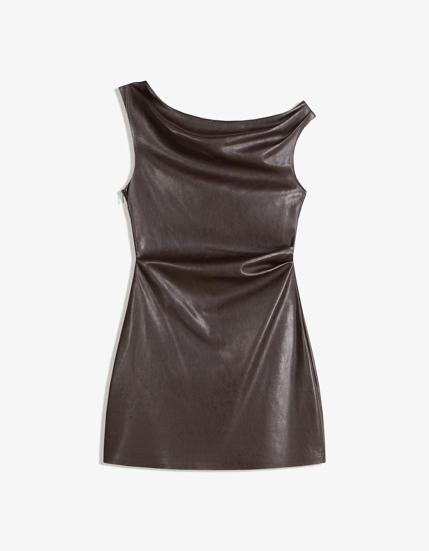 Sofia Leather Mini Dress