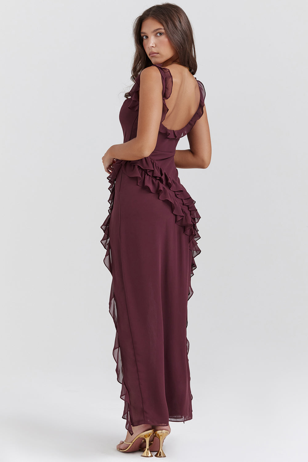 Ariela Elegant Ruffle Maxi