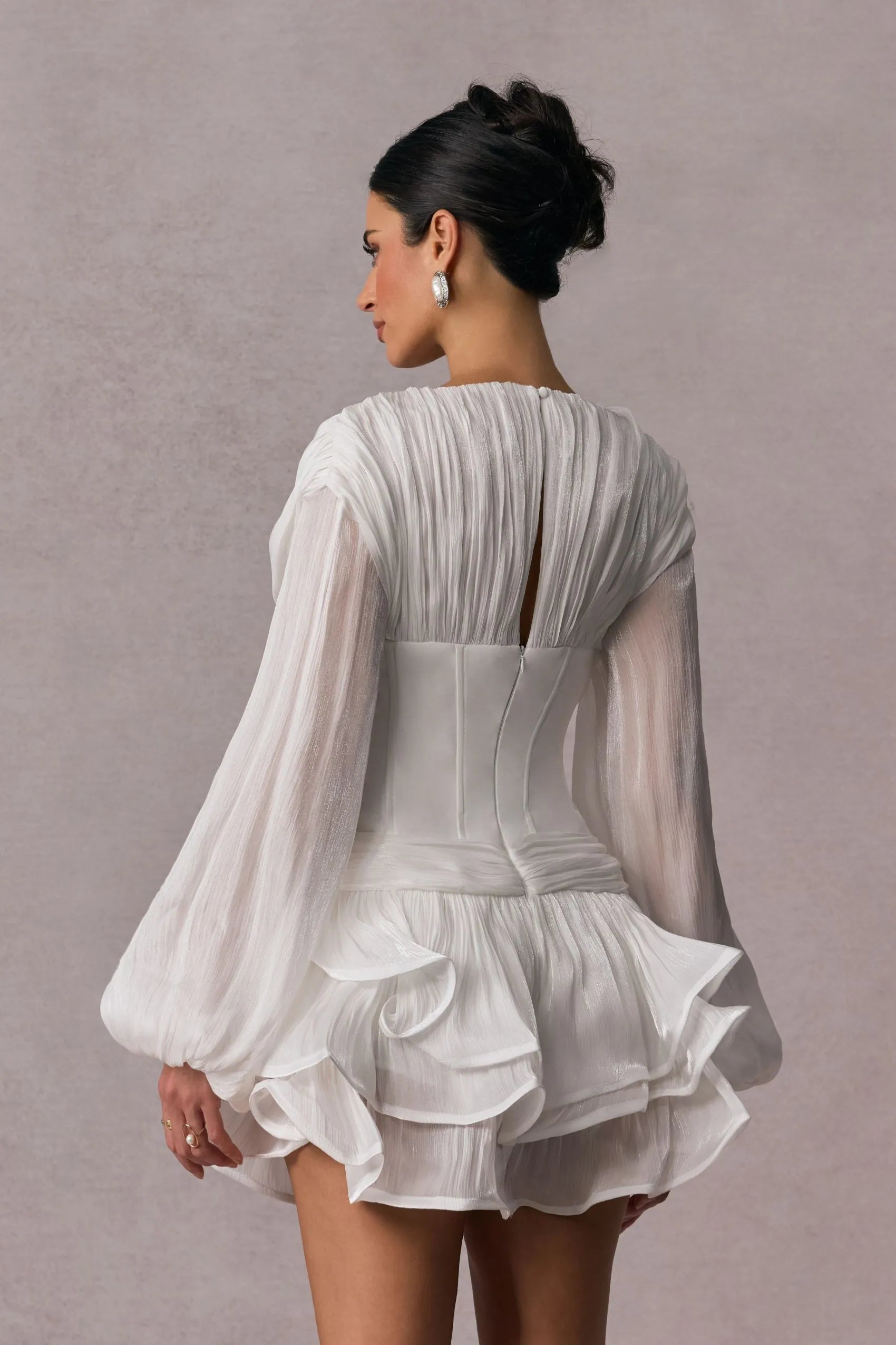 Cassandra Ruffle Mini Dress