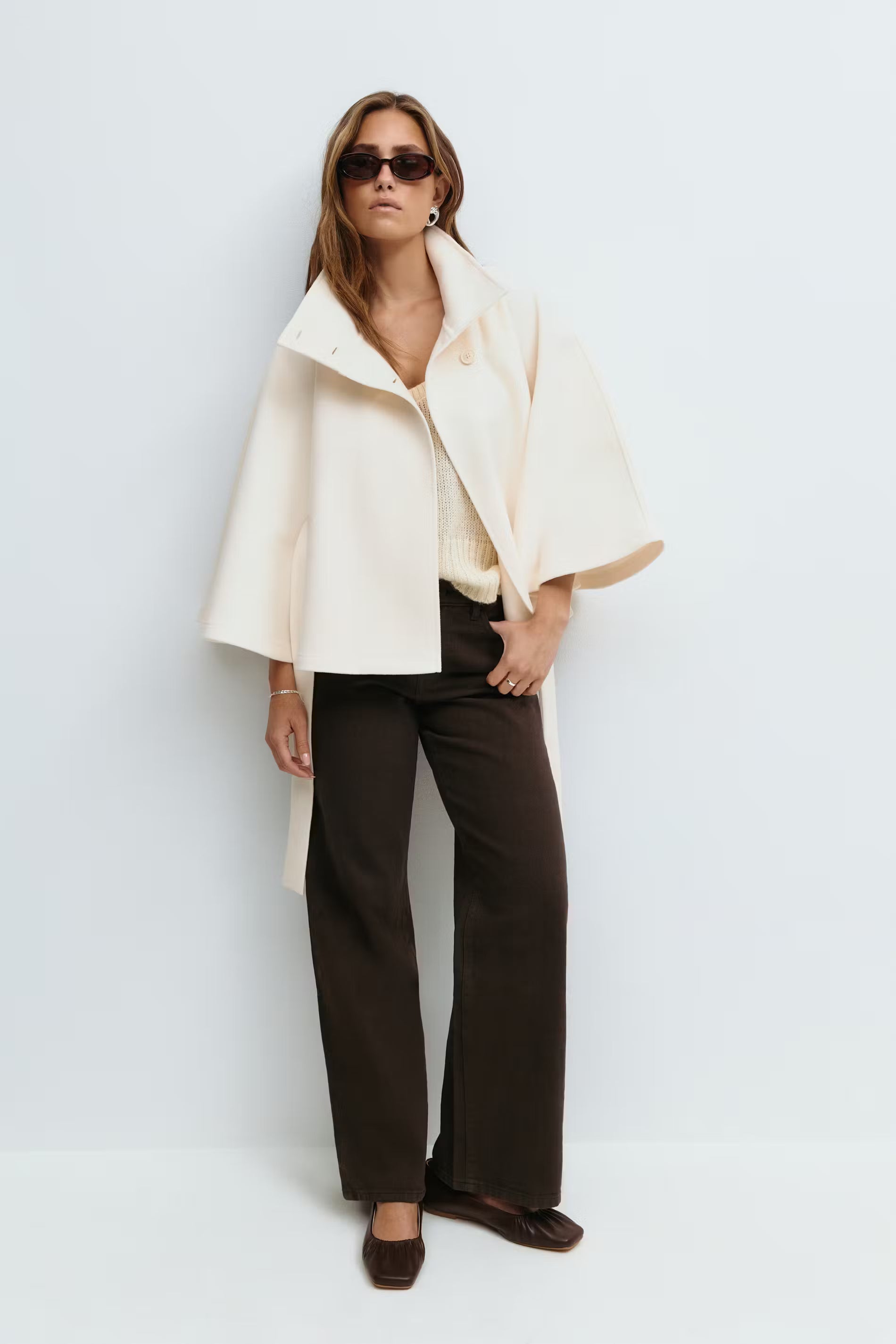 Serena Belted Cape Coat
