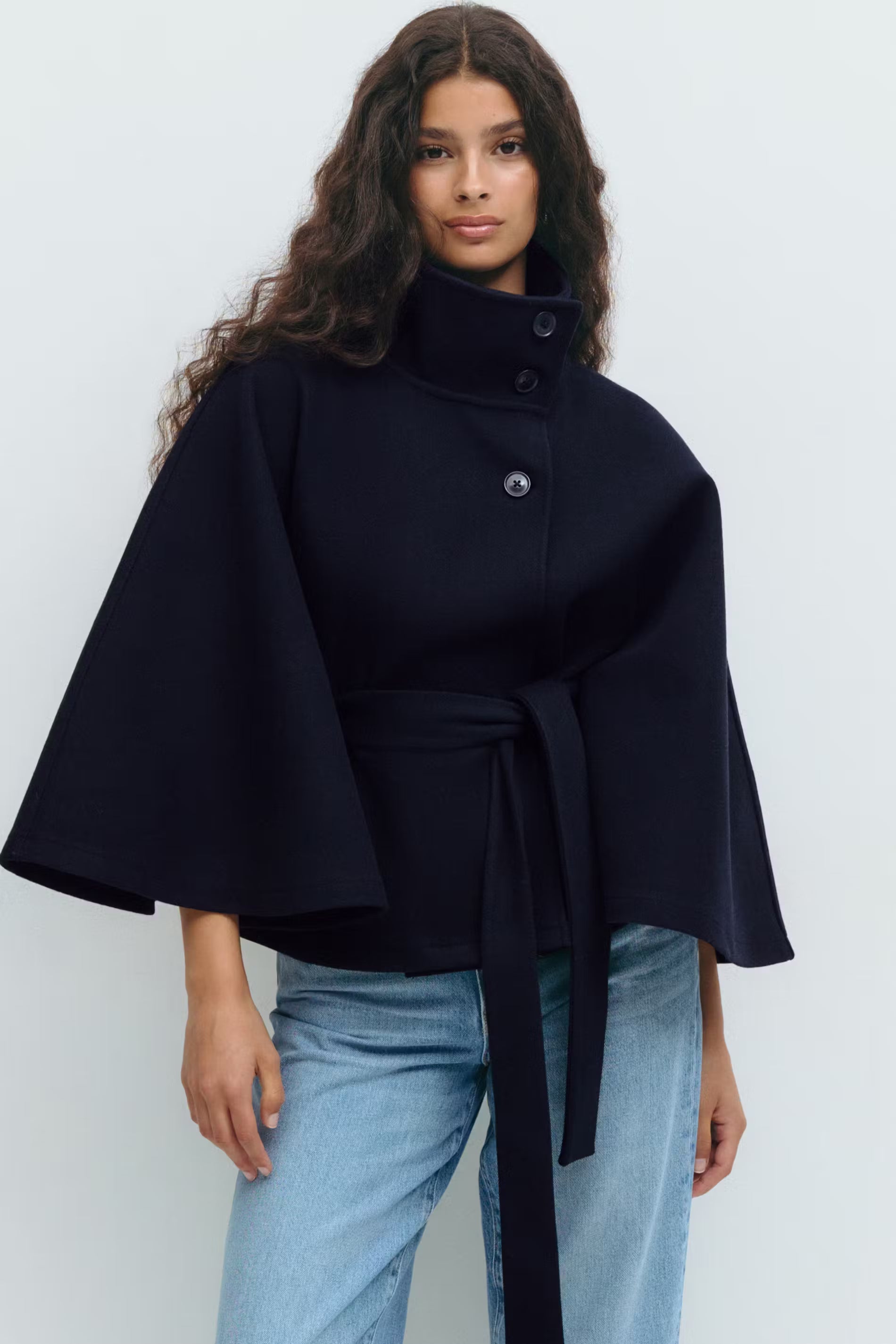 Serena Belted Cape Coat