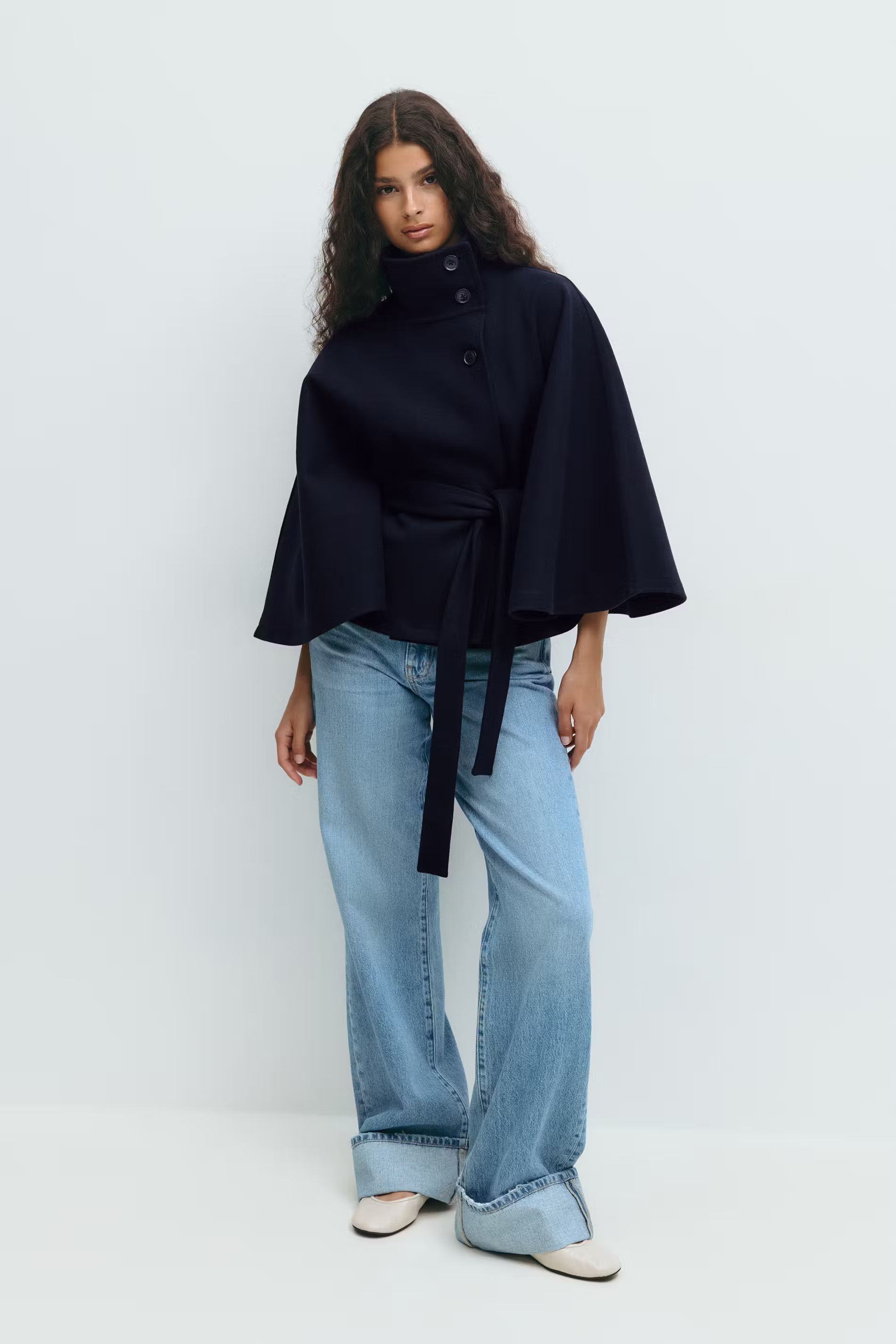 Serena Belted Cape Coat