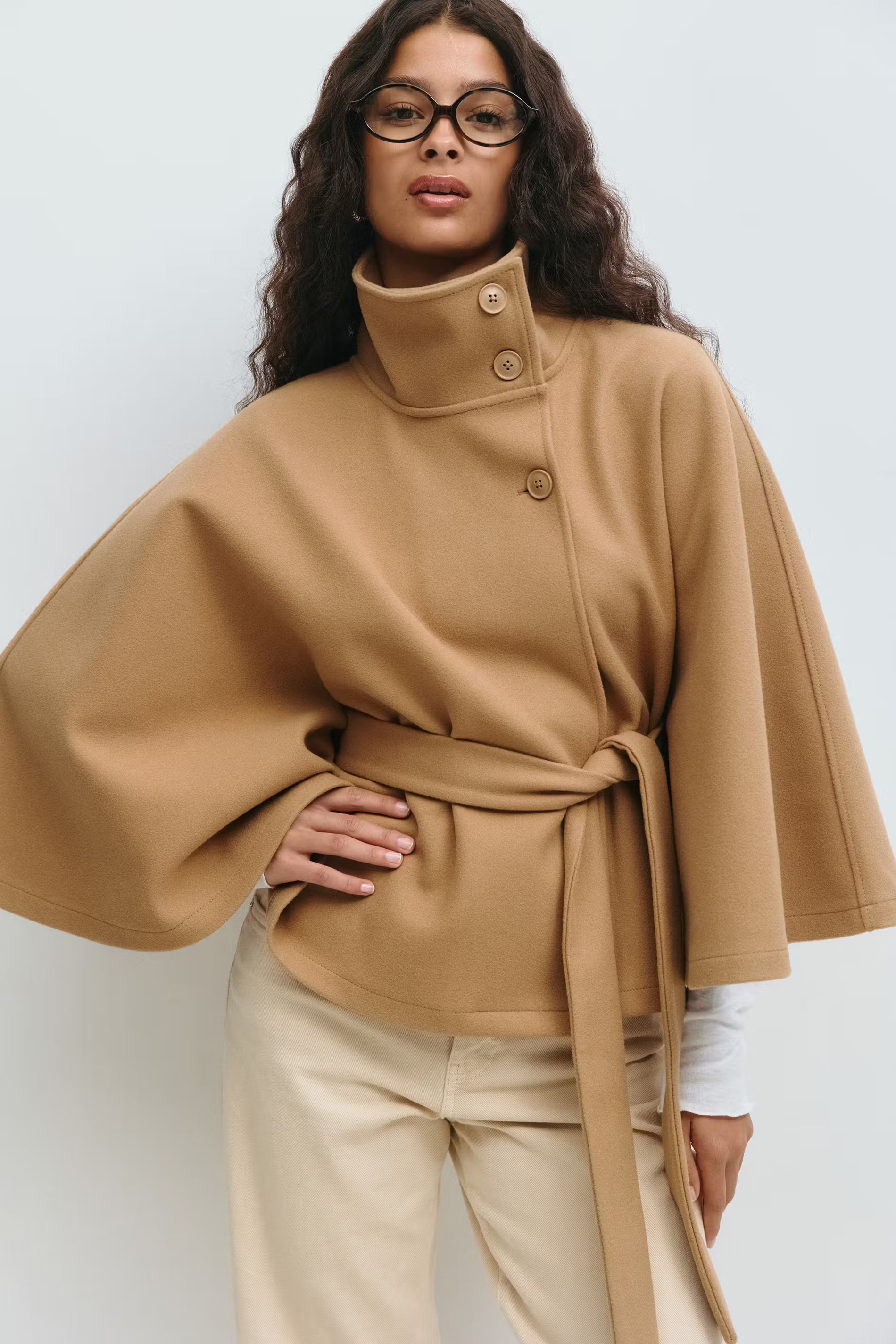 Serena Belted Cape Coat