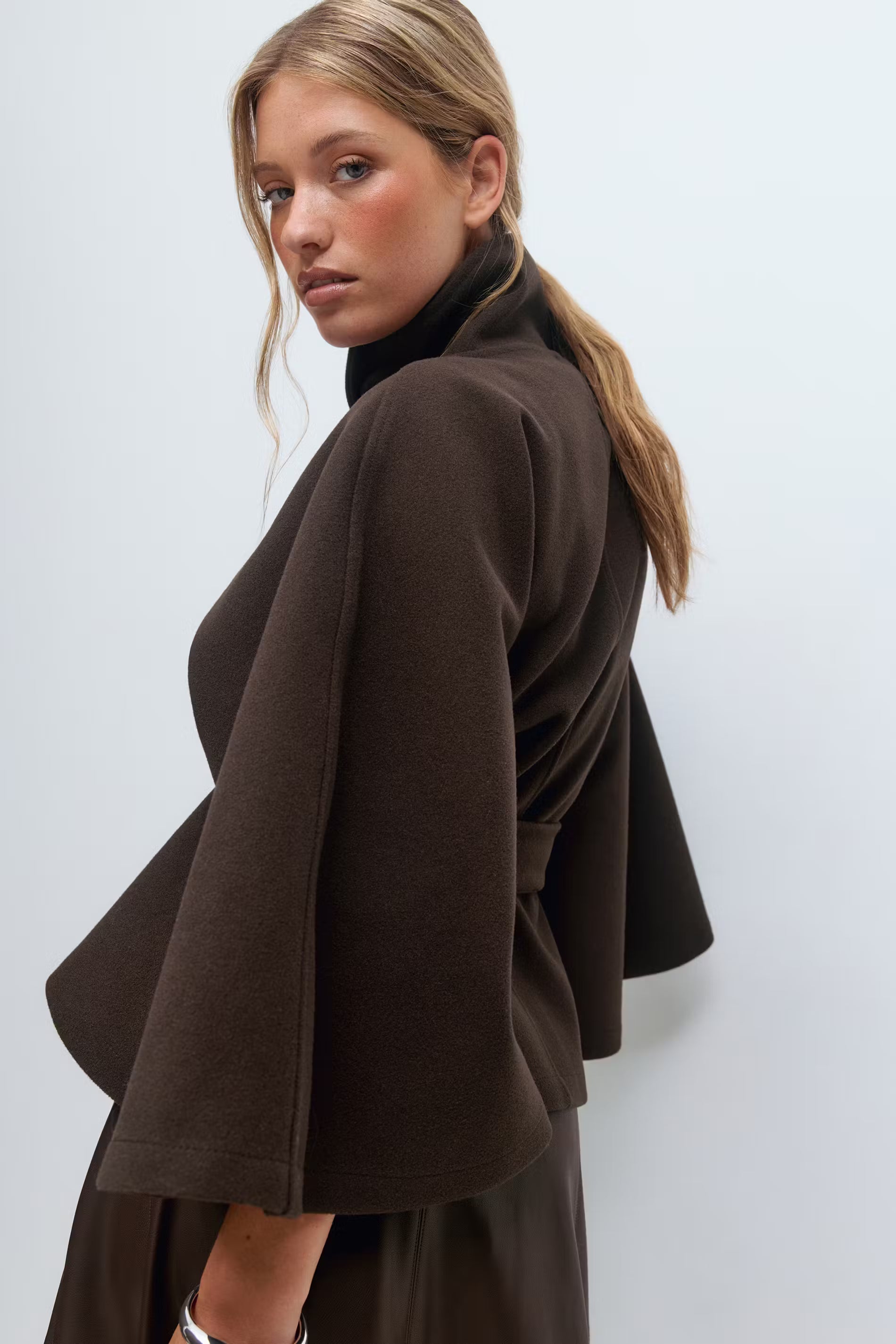 Serena Belted Cape Coat