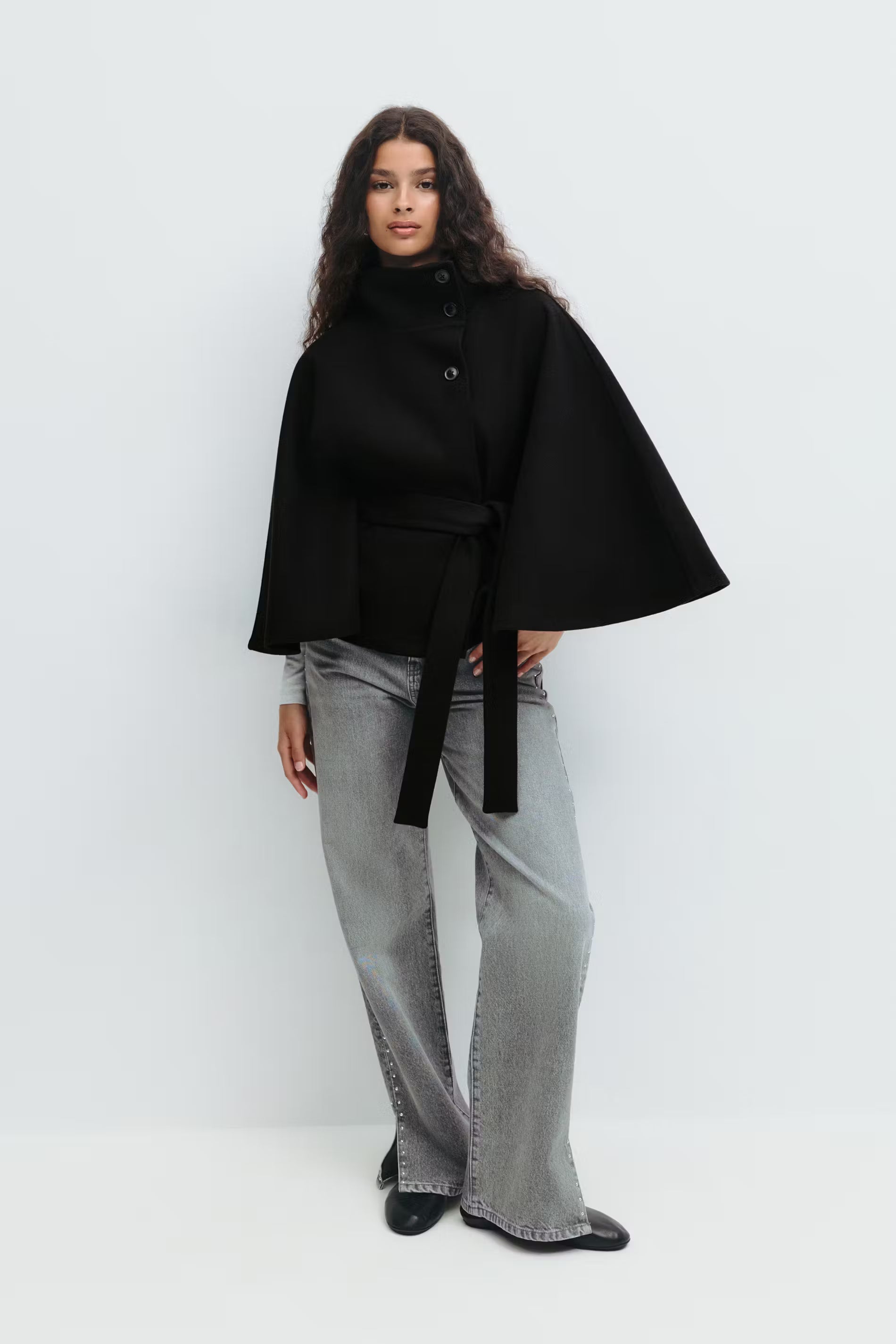 Serena Belted Cape Coat