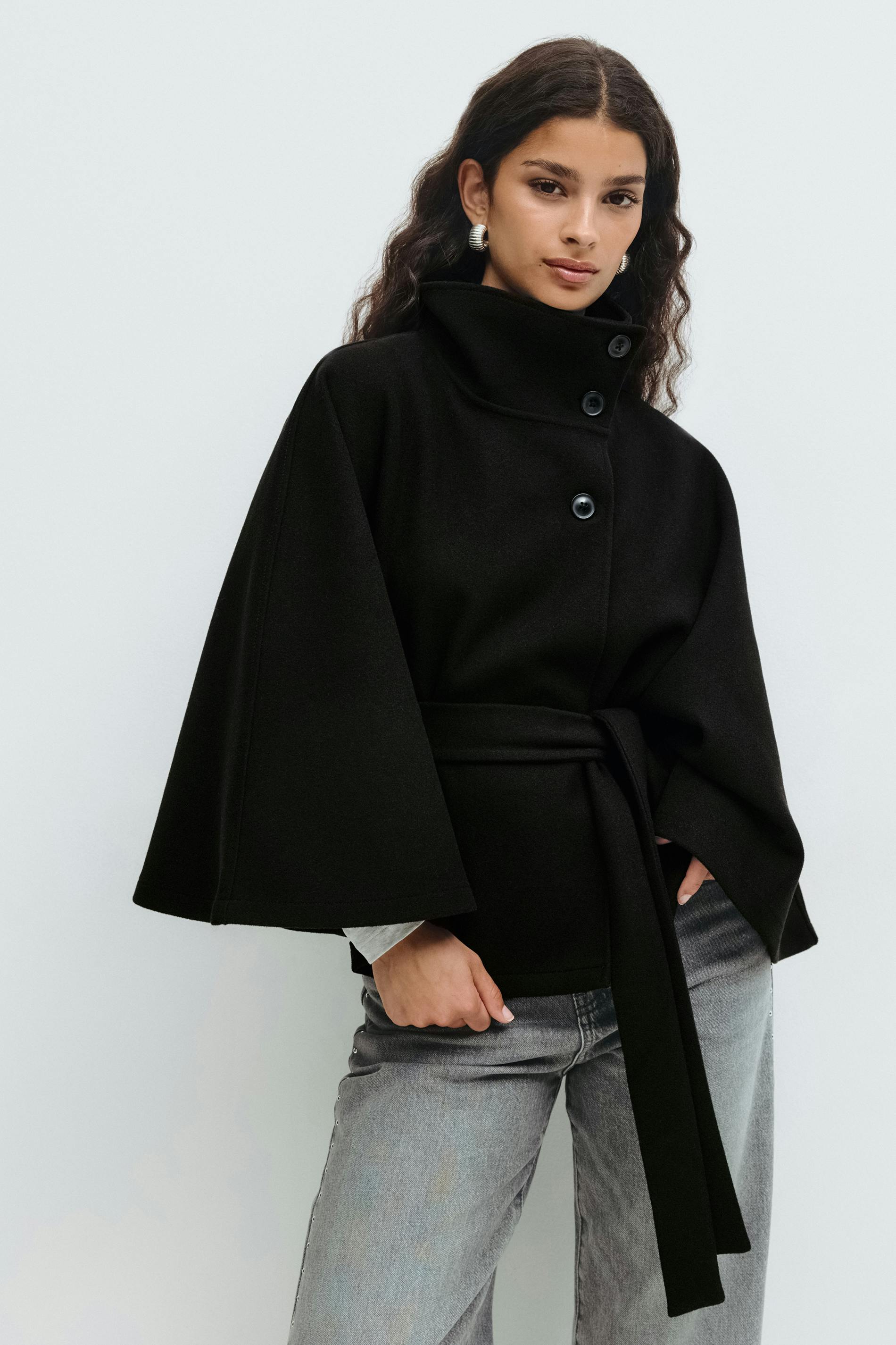 Serena Belted Cape Coat
