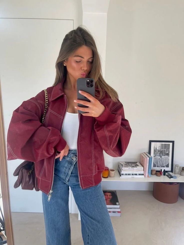 Oversized Leather Jacket