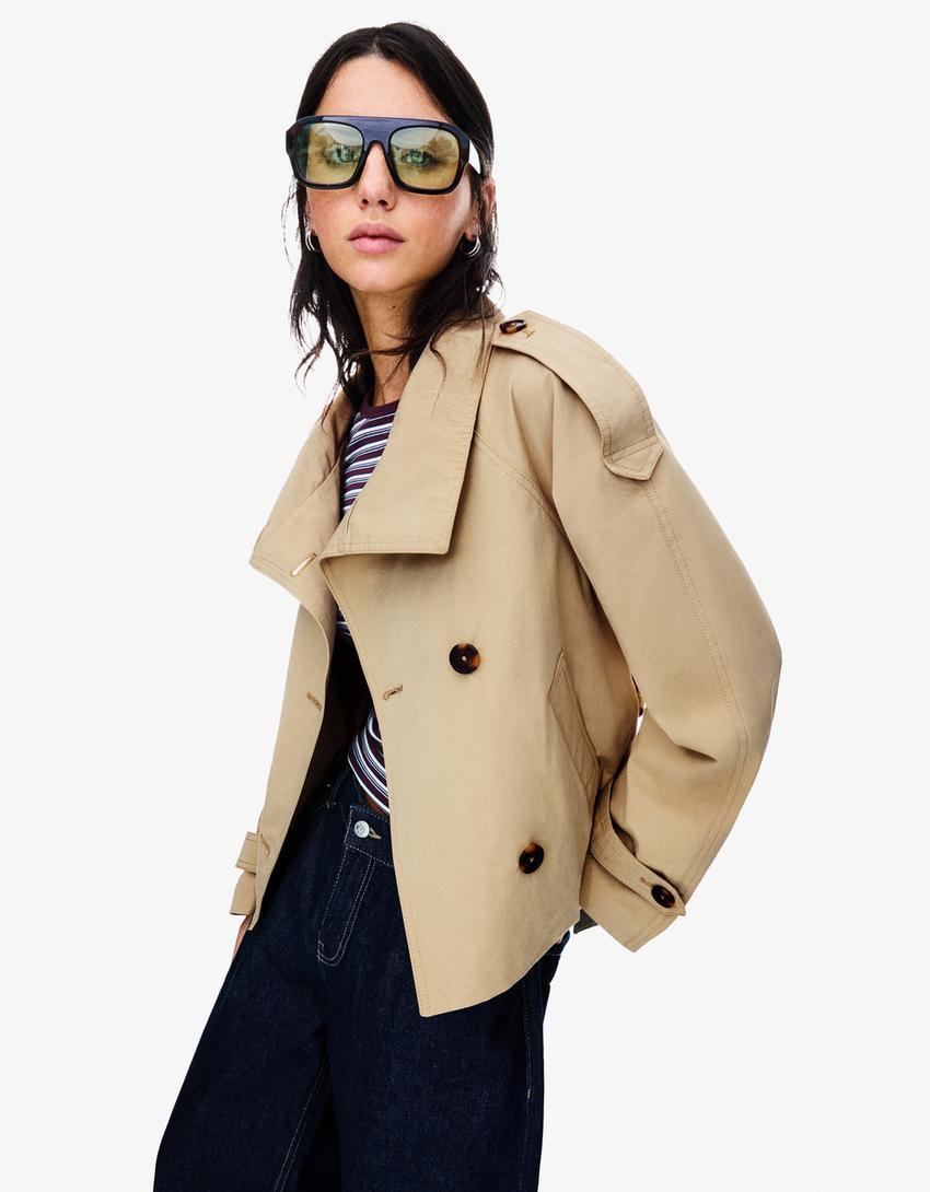 Olivia Cropped Trenchcoat