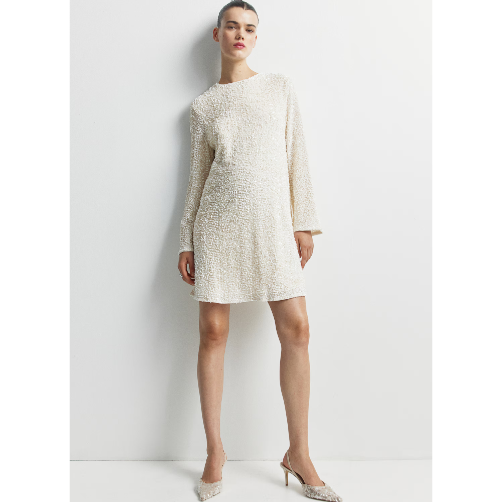 Sparkle Bow Mini Dress