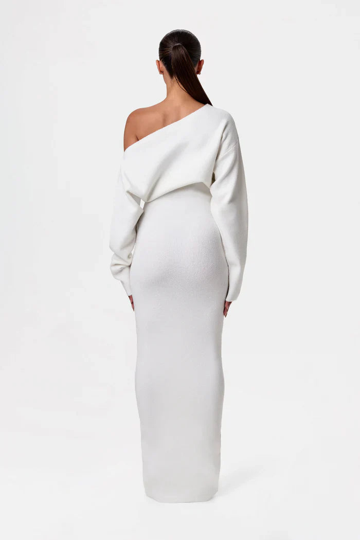 Knit Off-Shoulder Maxi