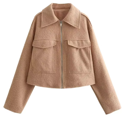 Bouclé Cropped Jacket