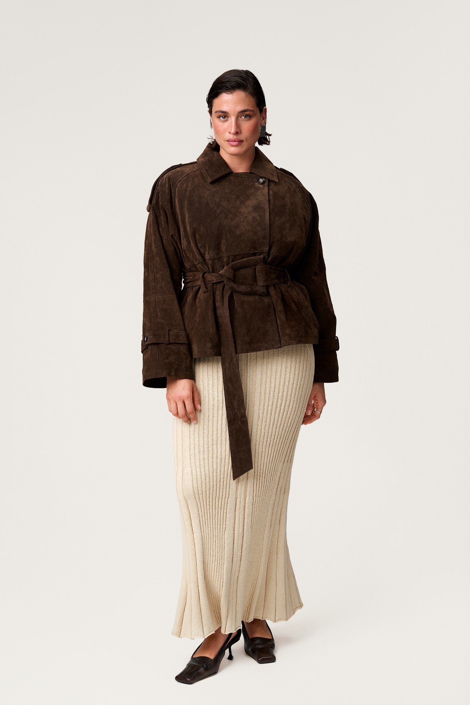 Sophia Cropped Trench Coat