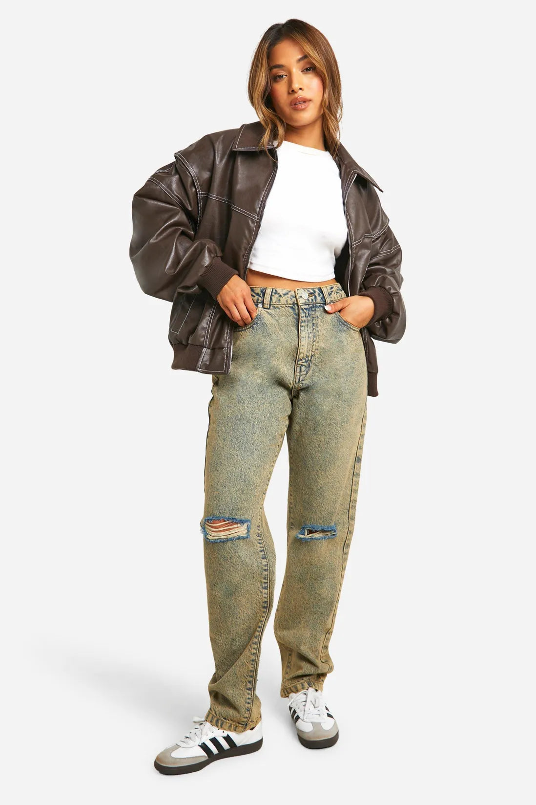 Oversized Leather Jacket
