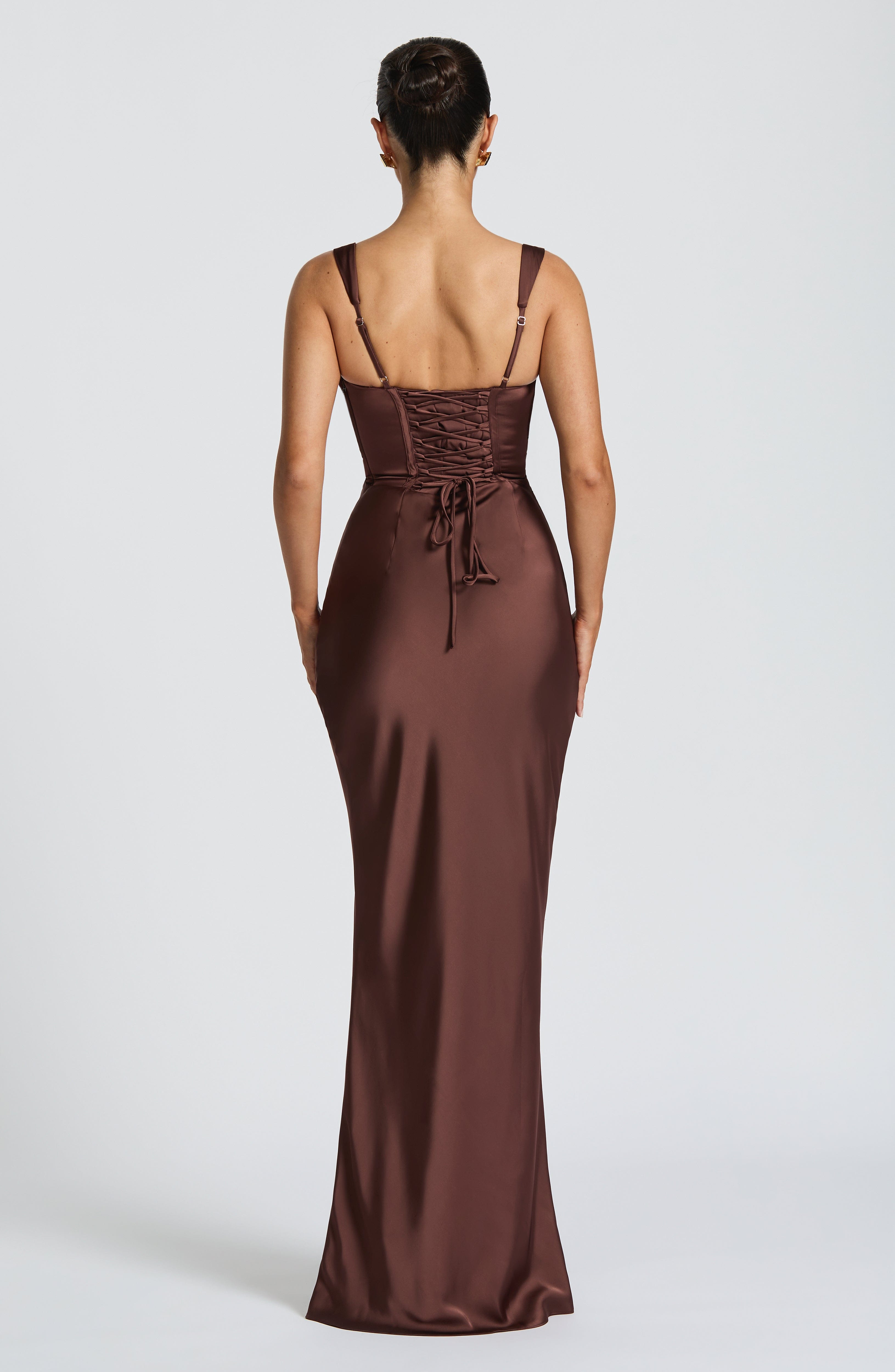 Elara Satin Maxi Dress