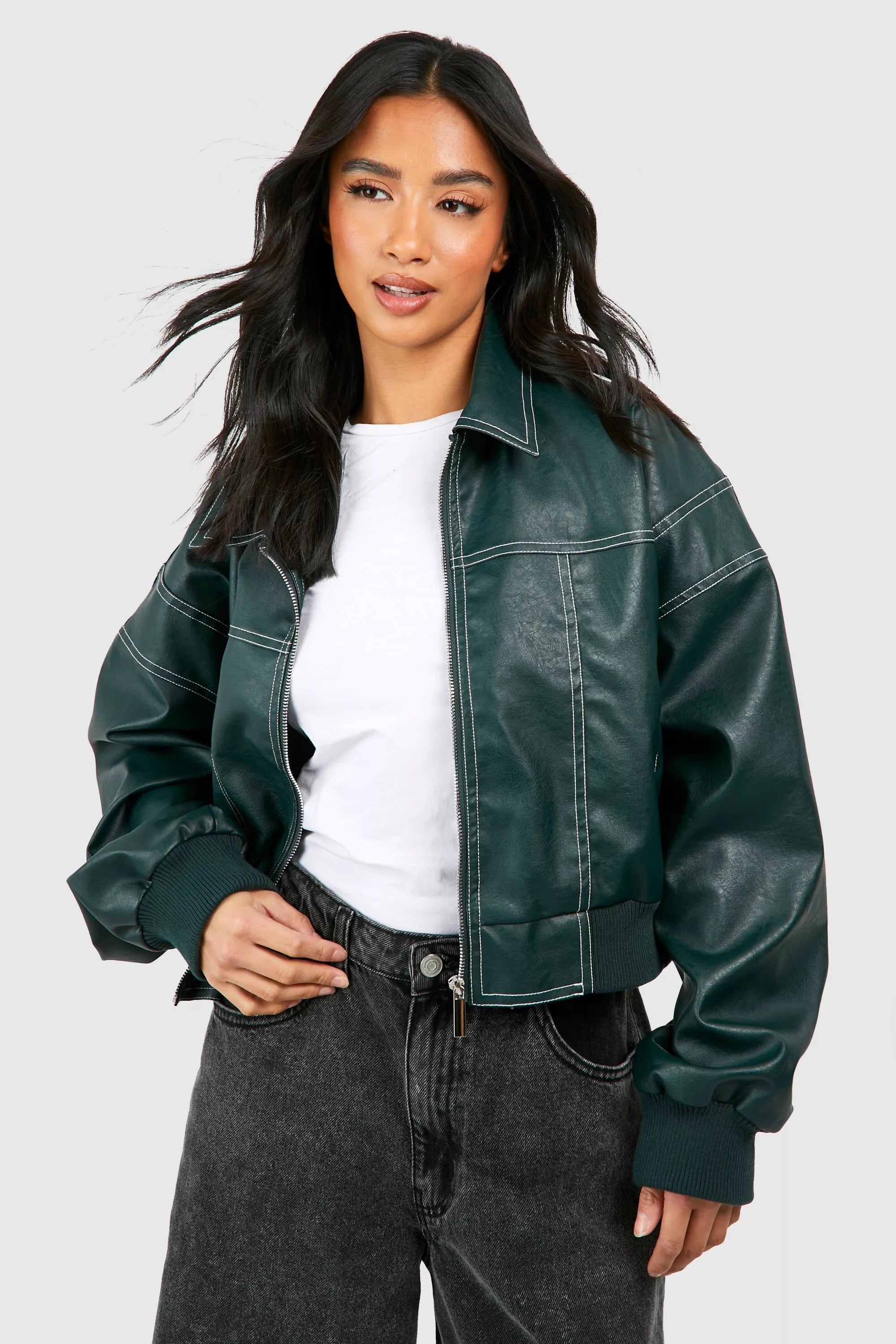 Oversized Leather Jacket