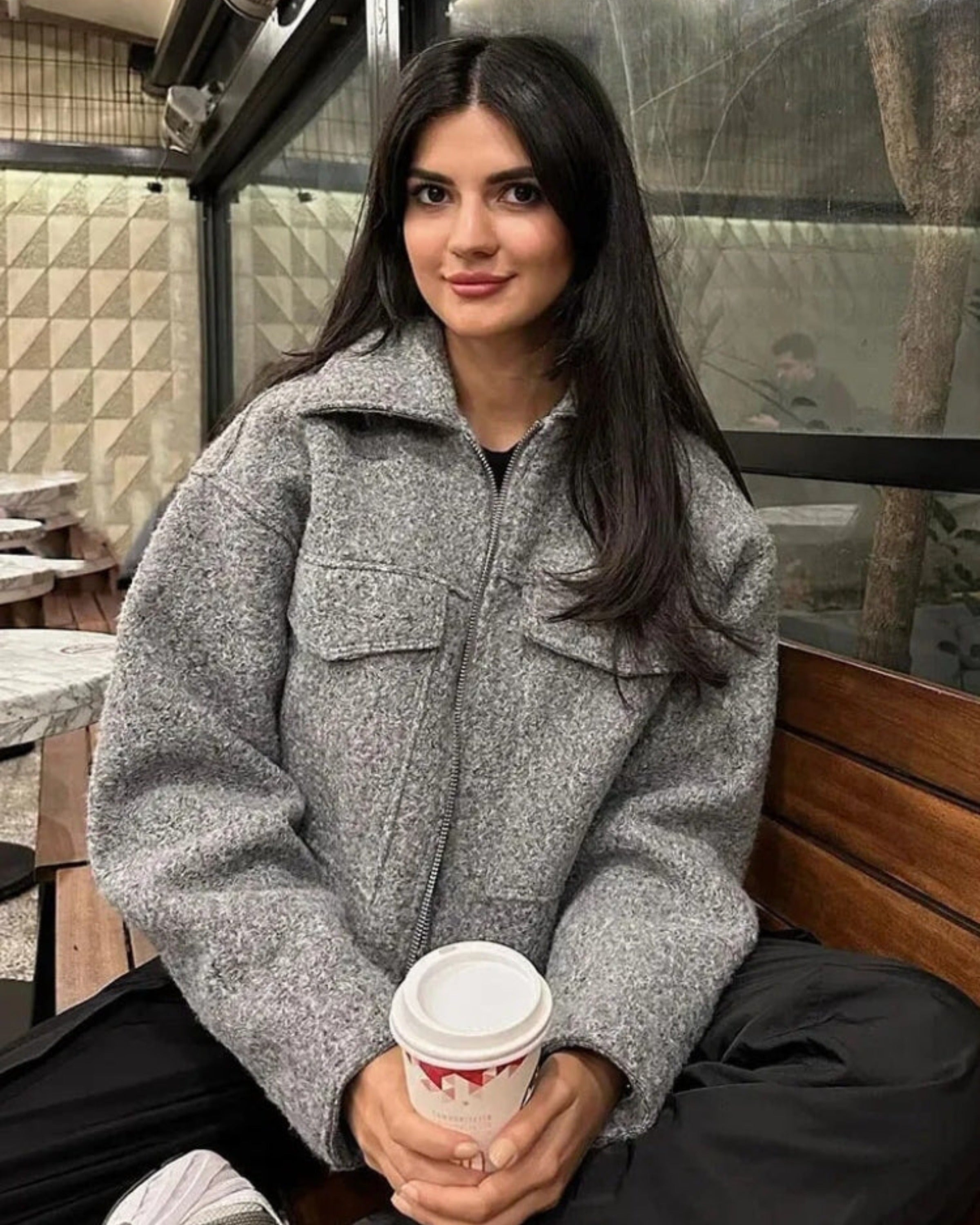 Bouclé Cropped Jacket