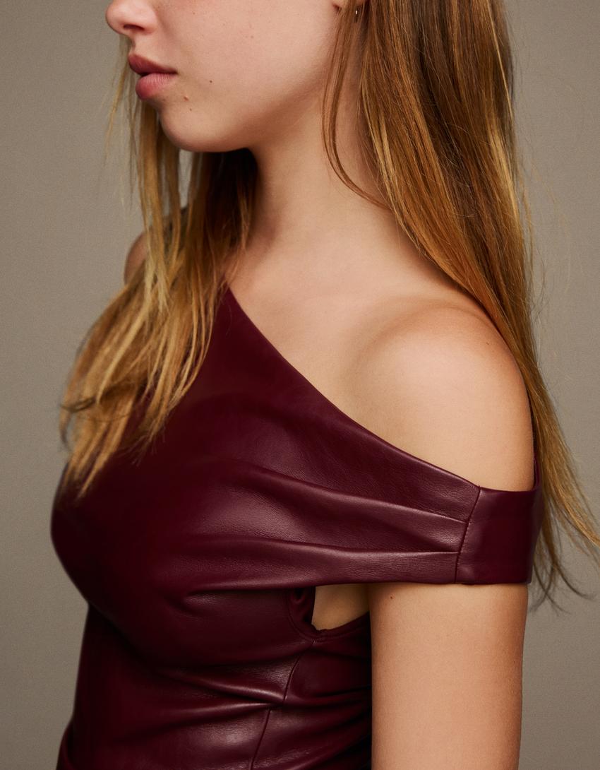 Sofia Leather Mini Dress