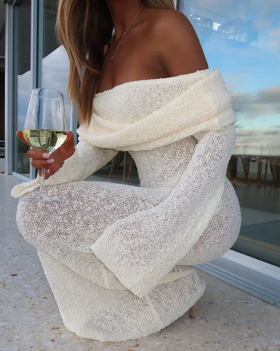 Stylova™ | Off-Shoulder Maxi Dress