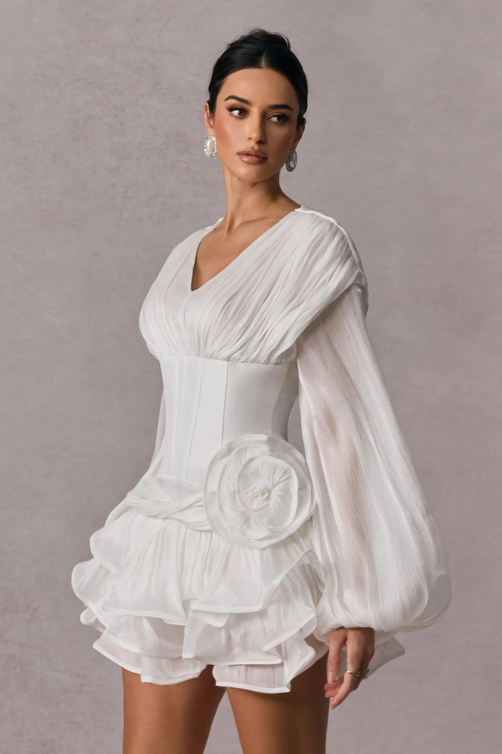 Cassandra Ruffle Mini Dress