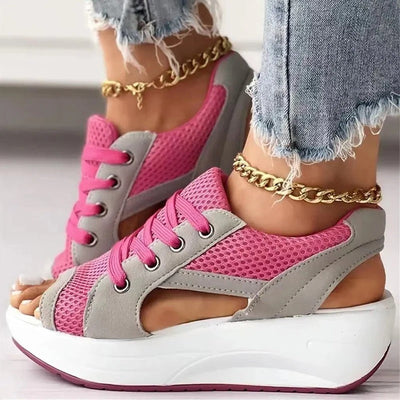 Stylova™ | Lace-Up Muffin Sandals