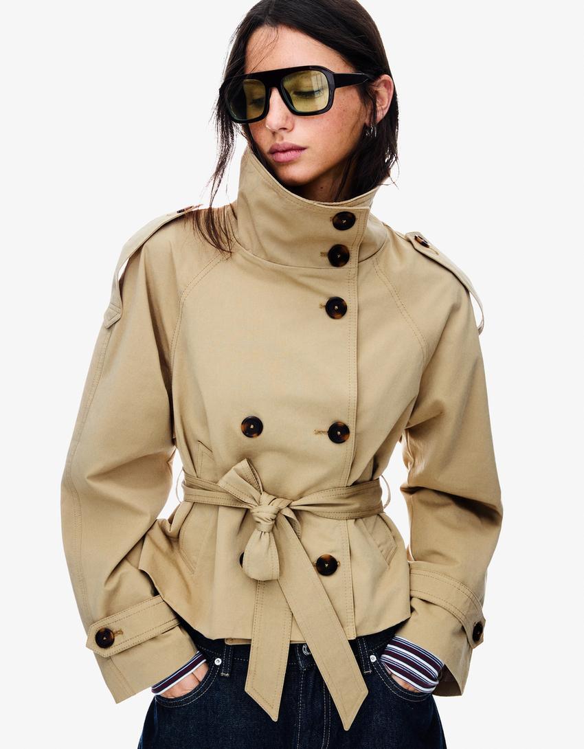 Olivia Cropped Trenchcoat