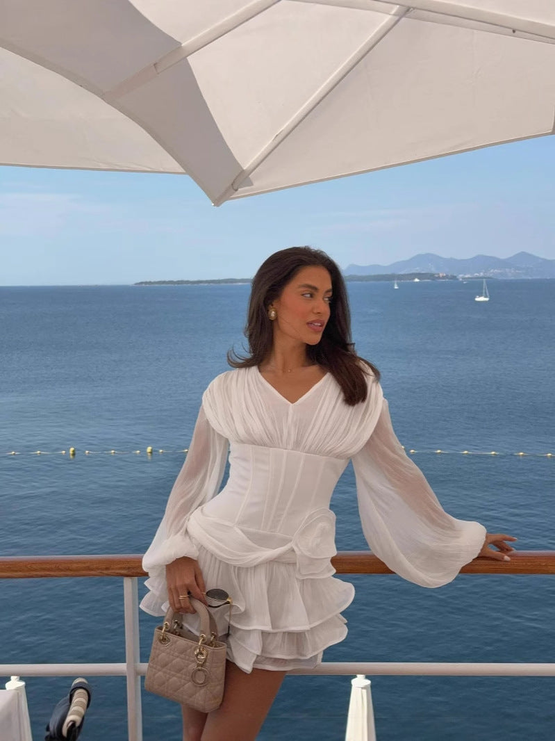 Cassandra Ruffle Mini Dress