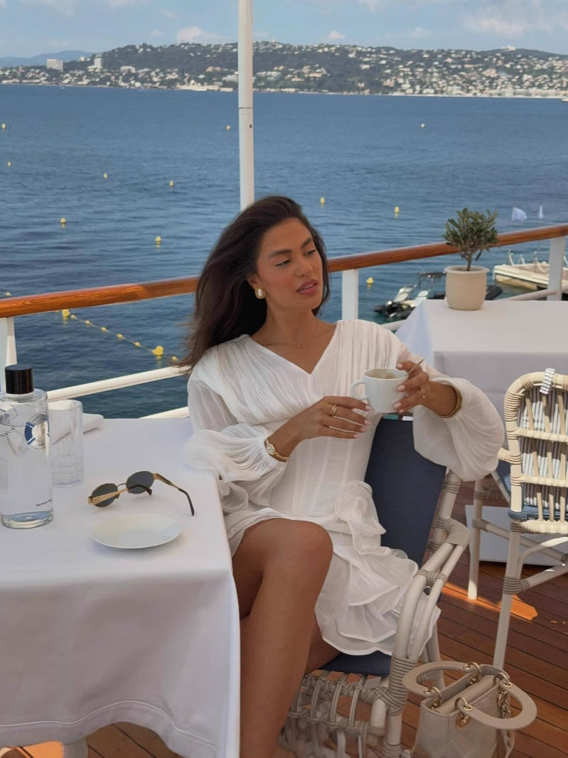 Cassandra Ruffle Mini Dress