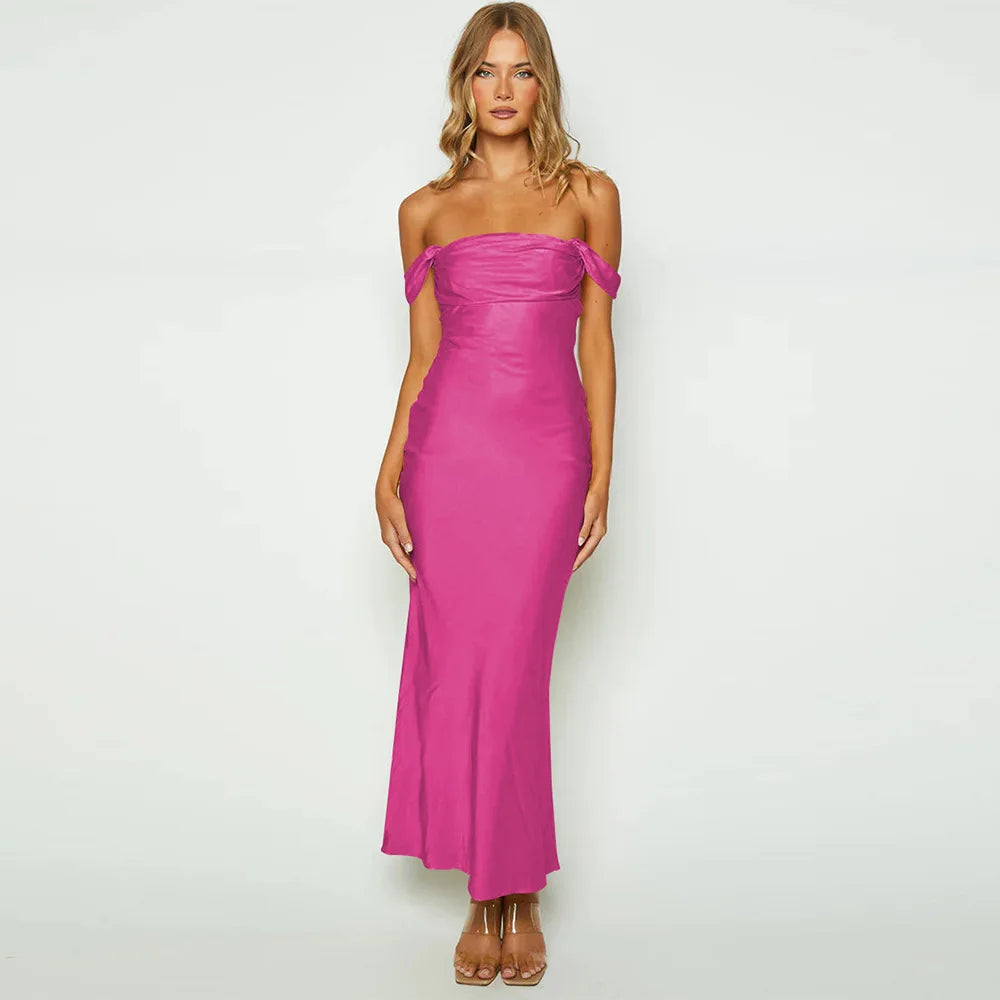 Ella Off Shoulder Formal Maxi Dress