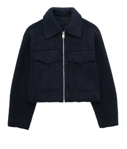 Bouclé Cropped Jacket