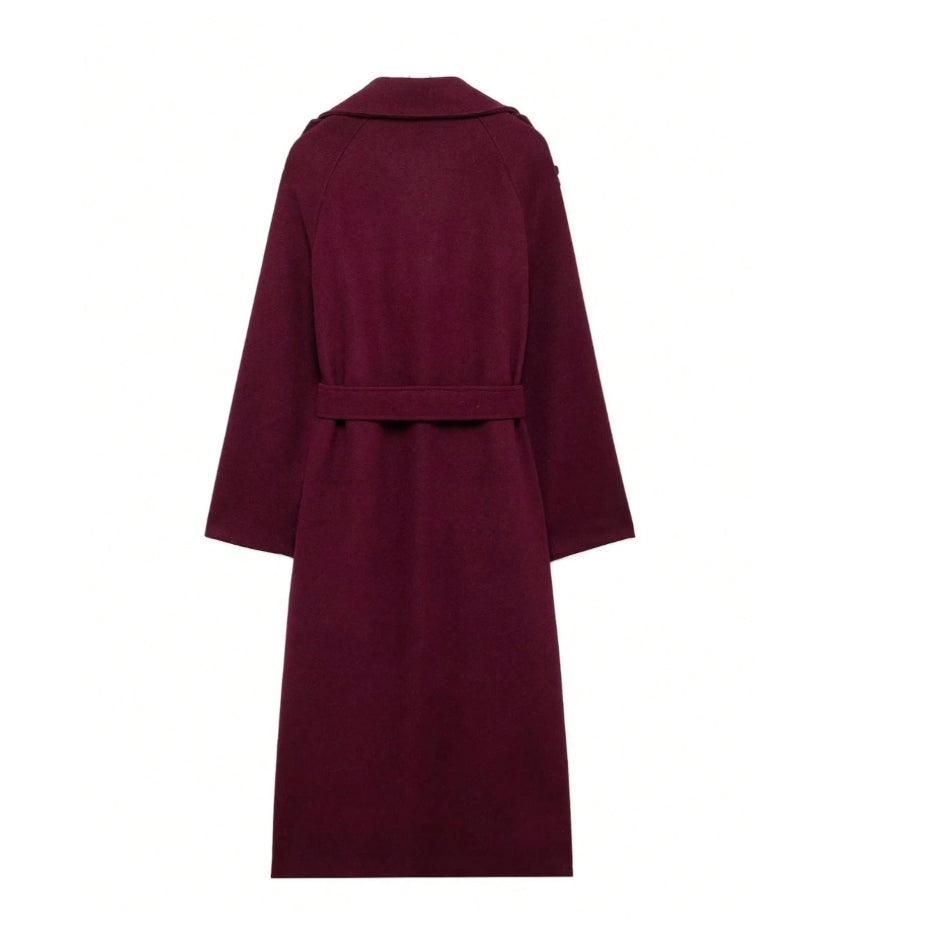Scarlet Elegance Trench Coat
