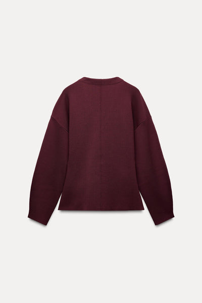 Tailored Knit V-Neck Cardigan