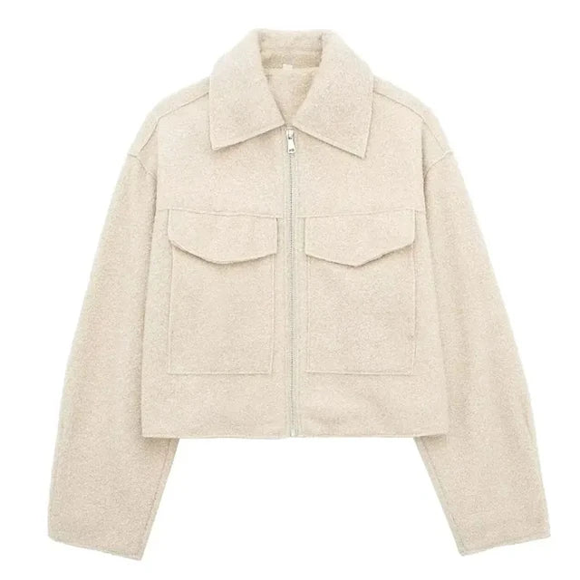 Bouclé Cropped Jacket