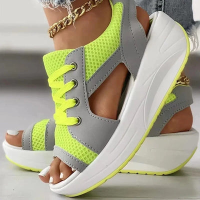 Stylova™ | Lace-Up Muffin Sandals