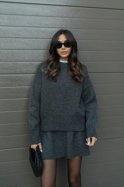 Elegant Knitwear Dress Set