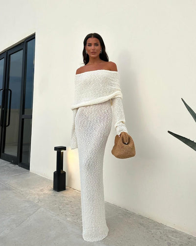 Stylova™ | Off-Shoulder Maxi Dress