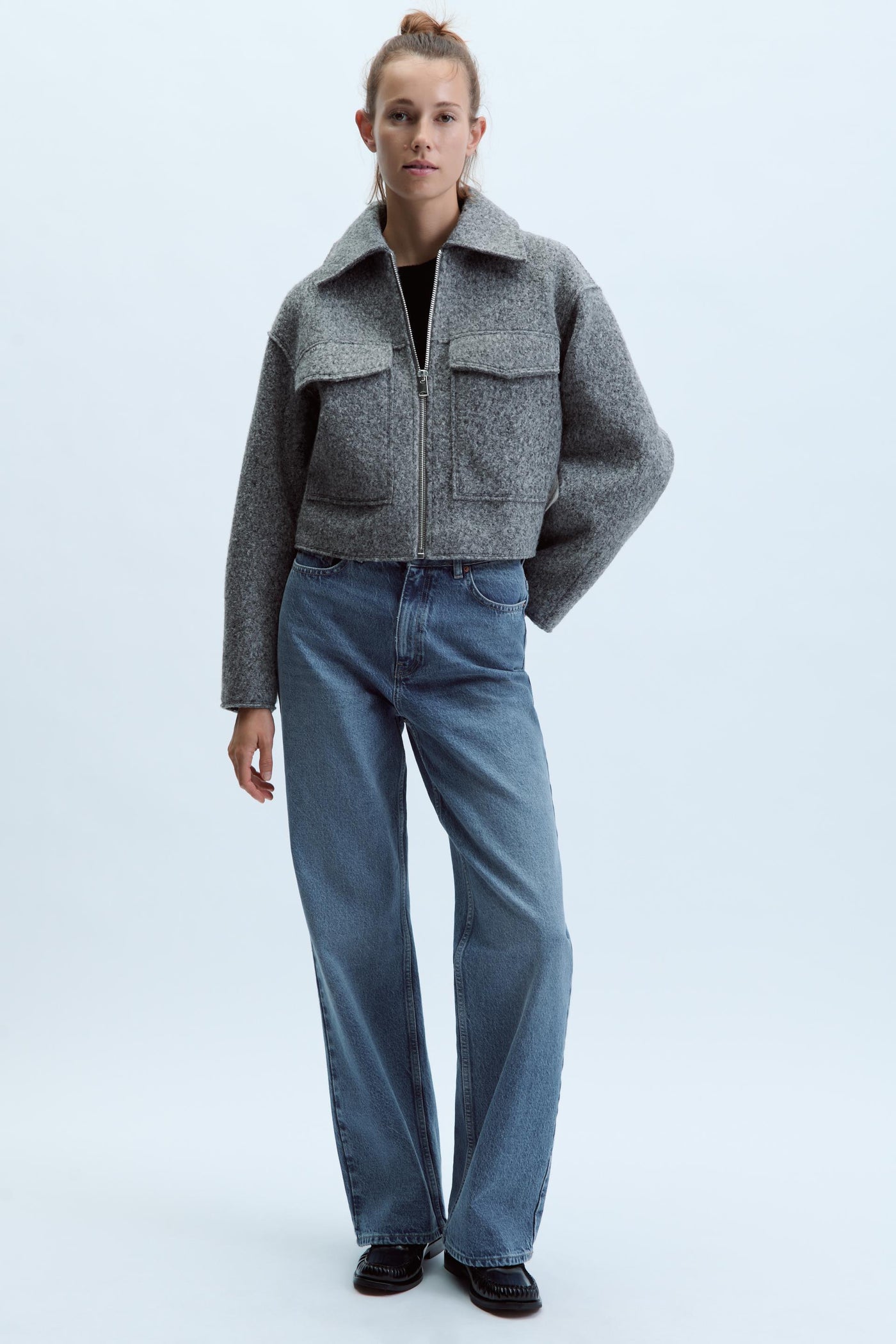 Bouclé Cropped Jacket